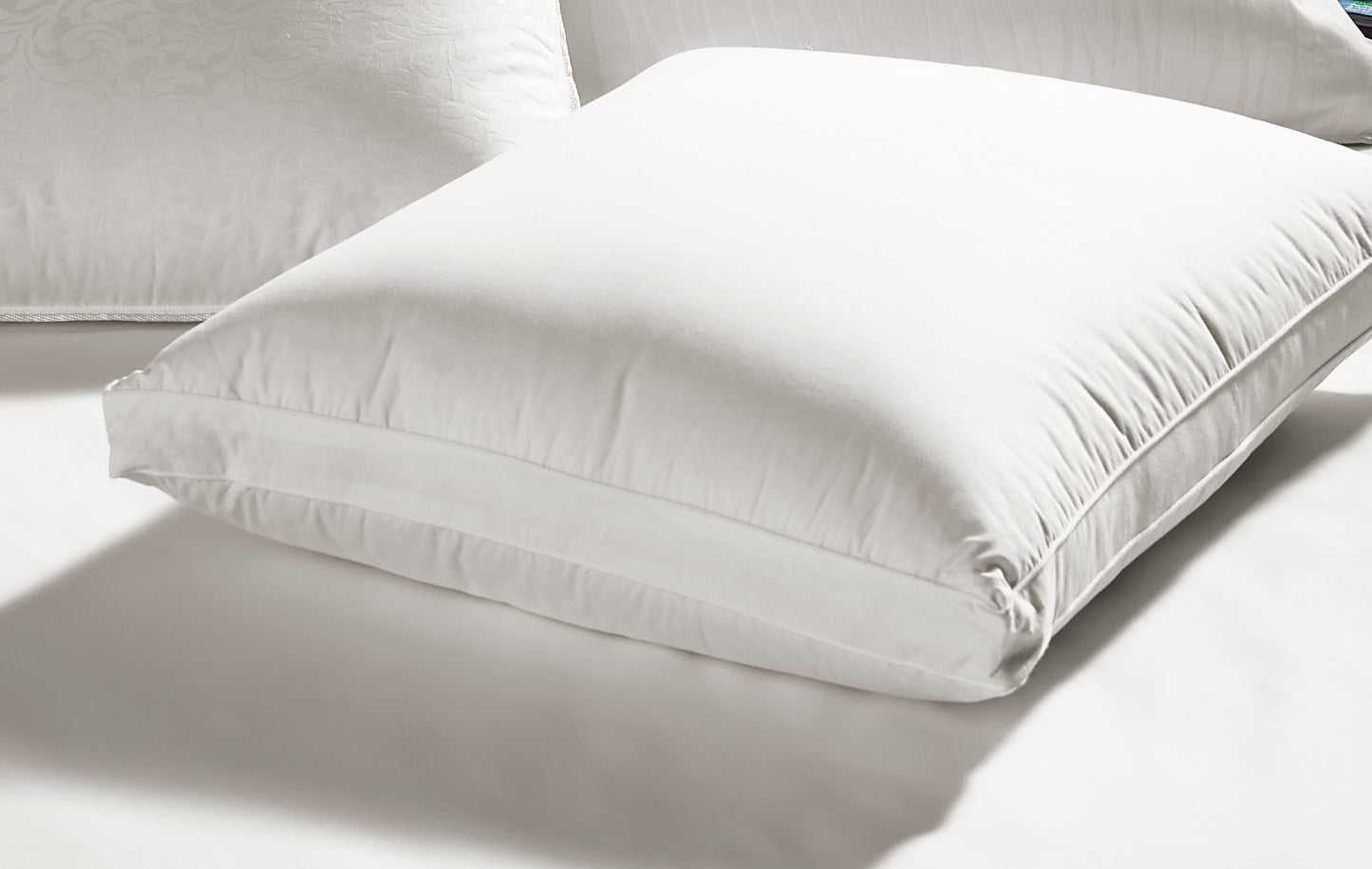 Tri-Compartmented Down and Feather Sleeping Pillow